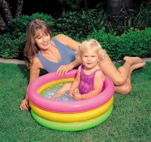 61cm Small Three rings Inflatable Kids Baby Air Swimming Pool**NEW**