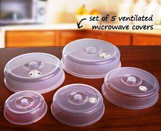 Ventilated Nesting MICROWAVE COVERS**5 PC**
