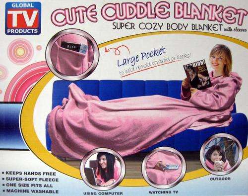 Cute Cuddle Blanket**with sleeves & large pocket for remotes**Fantastic for this Winter**