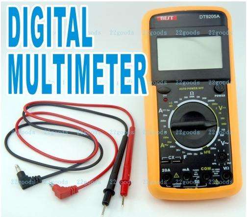 Digital Multimeter Electrical**DT9205A Handheld 3 1/2 LCD AC DC Volt Amp Ohm **NEW**