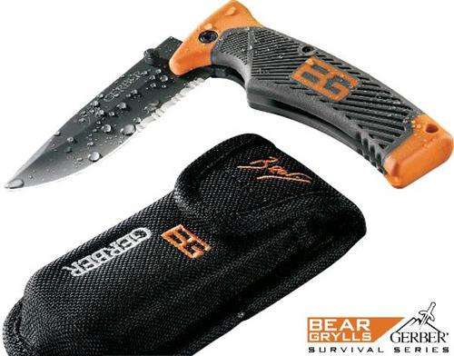 Bear Grylls Folding Sheath Knife with Pouch**Just Arrived**