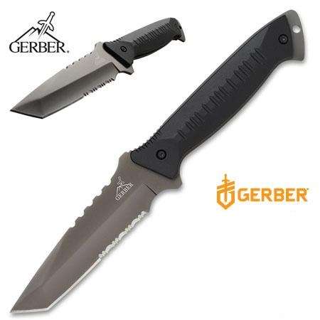 GERBER WARRANT SERRATED EDGE TACTICAL TANTO KNIFE**FIXED BLADE**NEW**