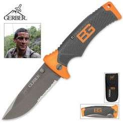 Bear Grylls Folding Sheath Knife with Pouch**Just Arrived**