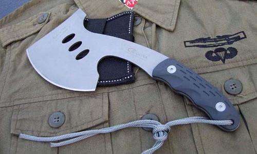 CK Cavra Steel Compact Camping Axe Hunting Hatchet with NYLON Sheath Portable**High Quality