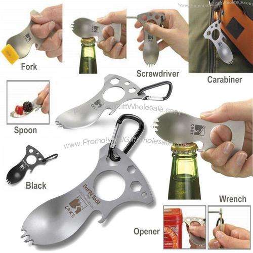 Multi-function CRKT Eat N Tool  Carabiner/Spoon/Fork/Screwdriver/Openner**NEW Arrival**
