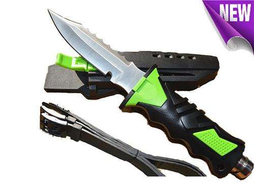Scuba Diving Stainless High Quality Dive Knife-AU Green