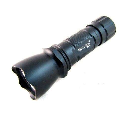 Small Sun ZY-115 Bright LED Flashlight Torch Black