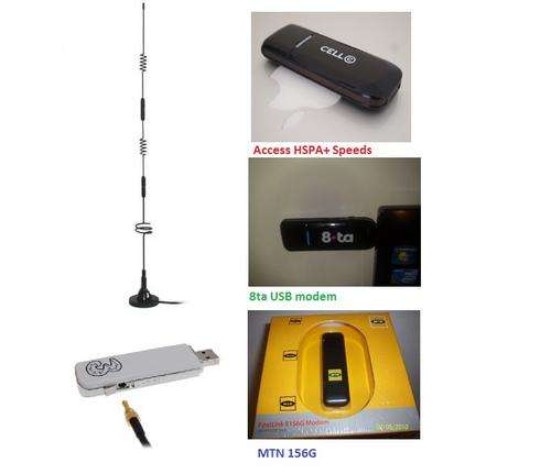 CellC USB modem / 3G card - MTN USB modem / 3G card / Telkom 8ta antenna