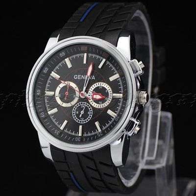 Geneva Men's Silicone Watch