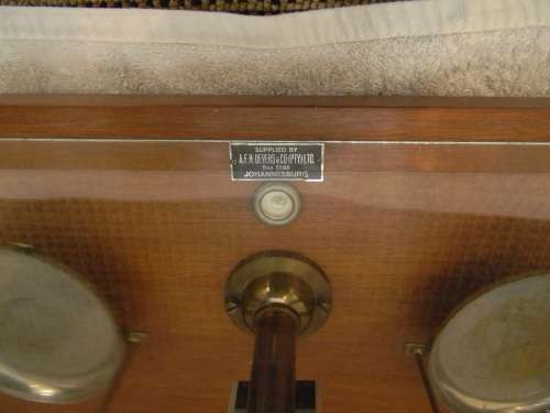 Antique Scale In Enclosed Cabinet