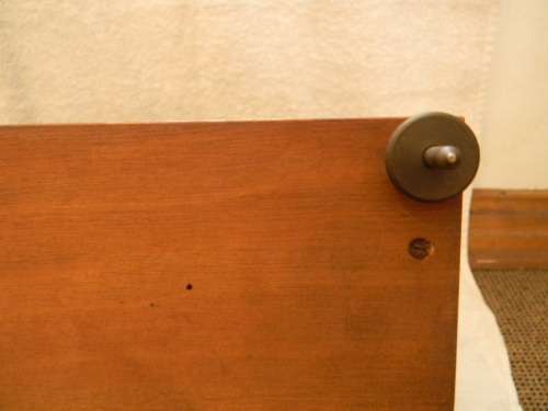 Antique Scale In Enclosed Cabinet