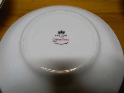 8 Queen Anne Bone China Cups And Saucers