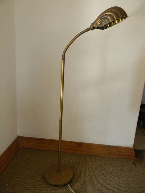 1930`s  Original Brass Shell Floor Lamp