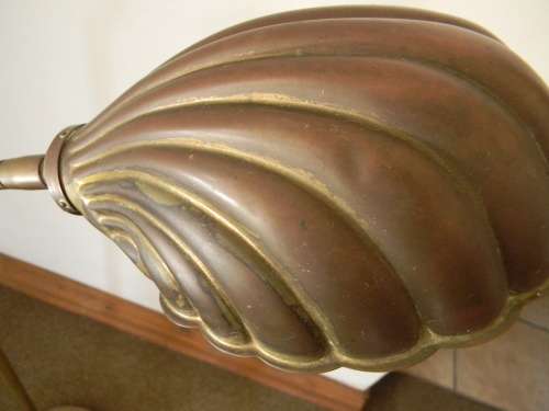 1930`s  Original Brass Shell Floor Lamp