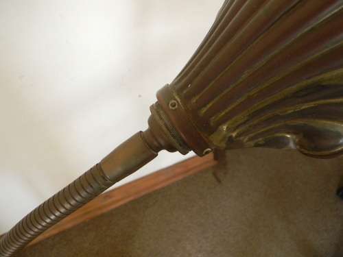 1930`s  Original Brass Shell Floor Lamp