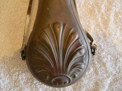 Antique Black Powder Gunpwoder Flask