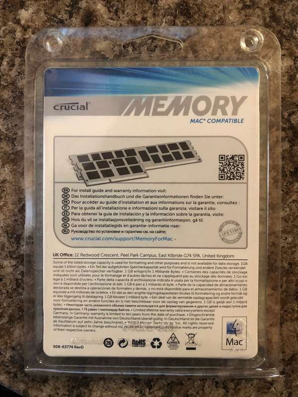 **CRUCIAL 16GB LAPTOP MEMORY KIT**MAC COMPATIBLE**BRAND NEW!!!!