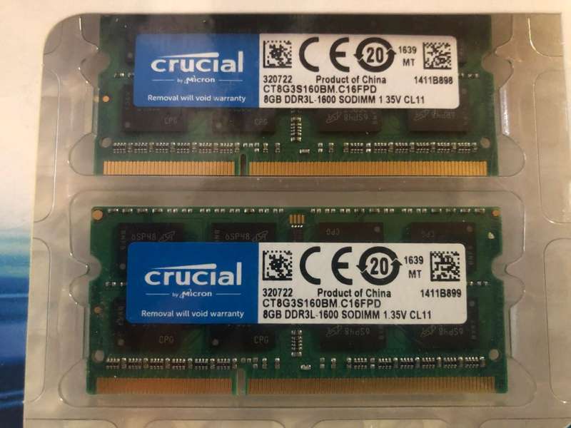 **CRUCIAL 16GB LAPTOP MEMORY KIT**MAC COMPATIBLE**BRAND NEW!!!!