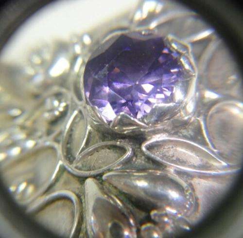 STUNNING HUGE SILVER AND AMYTHYST PENDANT