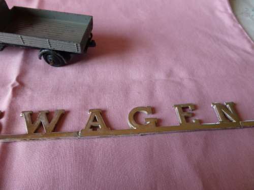 Dinky Toys 25A Wagon Meccano Ltd and Volkswagen Emblem