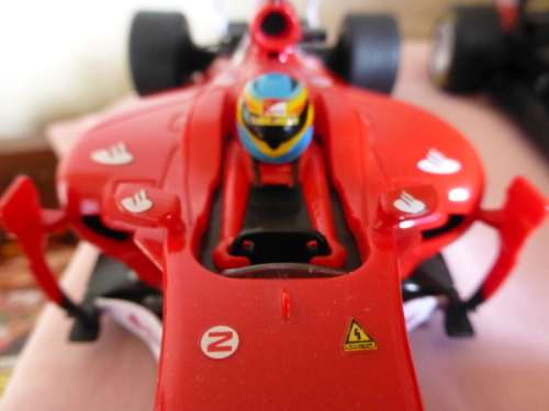 Ferrari 150 and Renault Red Bull R87 F1 Plastic cars