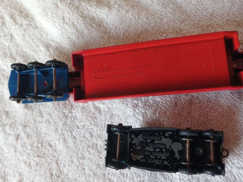 Rare 1960 Matchbox/Lesney Major pack series M6A 200 tons Scammel Pickfords transporter.