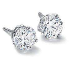 3 SETS x Silver Plated - 6mm AAA MAN MADE DIAMOND Earrings
