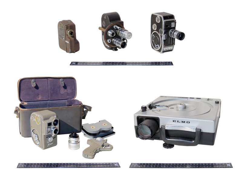 Vintage Movie Film Projector and Camera Collection - 20 Items - 16mm and 8mm
