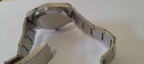 Omega Geneve Day Date auto 166.0125 stainless on Omega bracelet running nicely