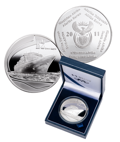 2011 Maritime Hsitory R2 Crown sterling 1Oz Silver Proof Coin as issued by SA Mint
