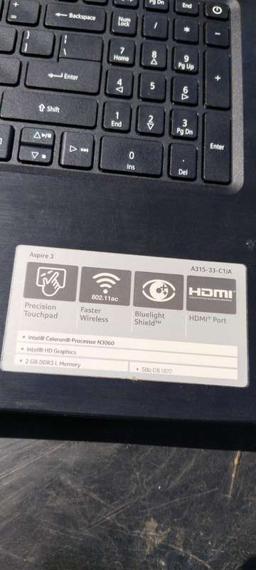 Acer Aspire 3 A315-33 2GB DDR3L 15.6` Notebook PC *please read description*