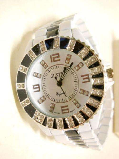 JUSTIN *** WHITE and BLACK LADIES WATCH