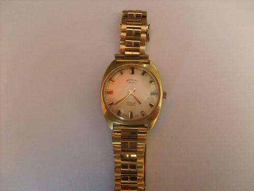 ROTARY 17 JEWELS INCABLOC MANUAL WIND GOLD WATCH