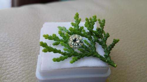 Beautiful 0.75 ct 5.80 mm Off White Yellow(GREYISH) color VS1 Round Cut Loose Moissanite