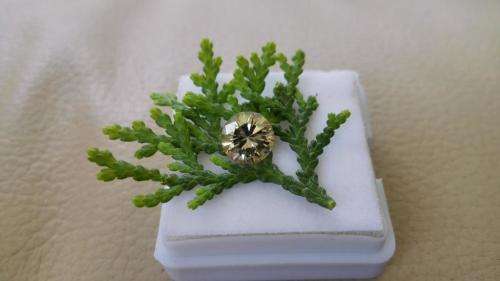 Beautiful 0.99 ct 6.70 mm Off White Yellow color VS2 Round Cut Loose Moissanite