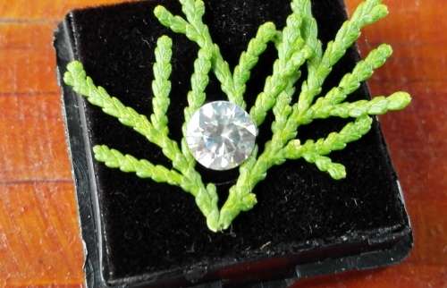 Beautiful 0.70ct 5.85mm Off White (Greyish tint) color Vs1 Round Cut Moissanite(STOCK CLEARANCE)