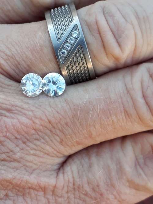 1.85tct Vvs1 Round H-I White Loose Moissanite (Matched Pair)
