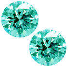 1.26tct Vvs1 Round H-I light Blue Loose Moissanite (Matched Pair)