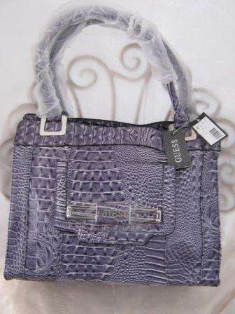 GUESS HANDBAG MOCH CROC GREYISH PURPLE