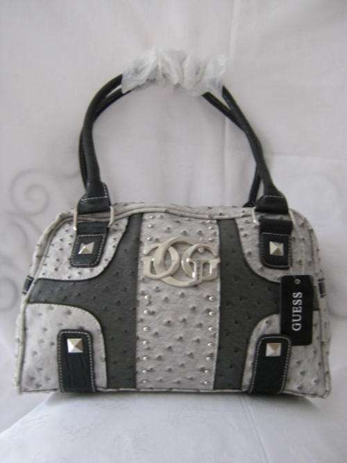 GUESS LIGHT GREY, GREY AND BLACK HAND BAG
