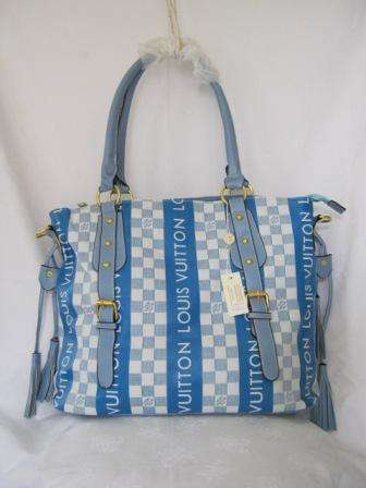 LOUIS VUITON BAG BLUE AND WHITE