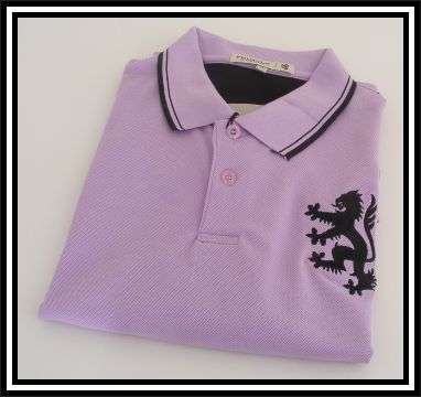 LILAC PRINGLE POLO SHIRT : size: X-LARGE - SLIM FIT