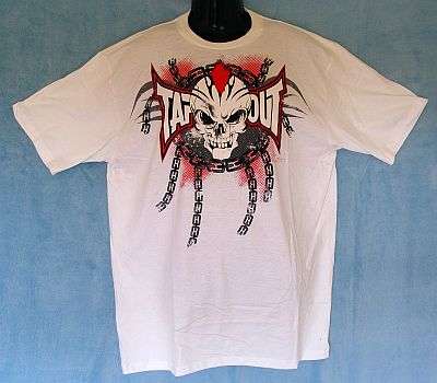 WHITE TAP OUT T-SHIRT : size: X-LARGE