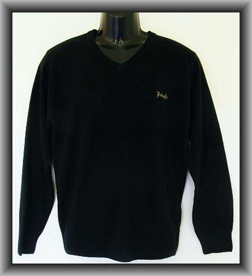 BLACK PRINGLE JERSEY - Size: LARGE