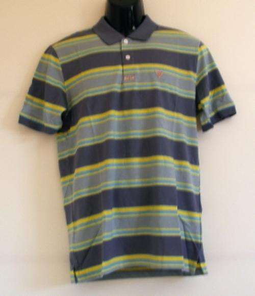 GREY / YELLOW GUESS POLO SHIRT- SIZE: XX-LARGE - slim fit