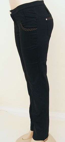 Black Silky LV Stretch Jeans - Size: 38