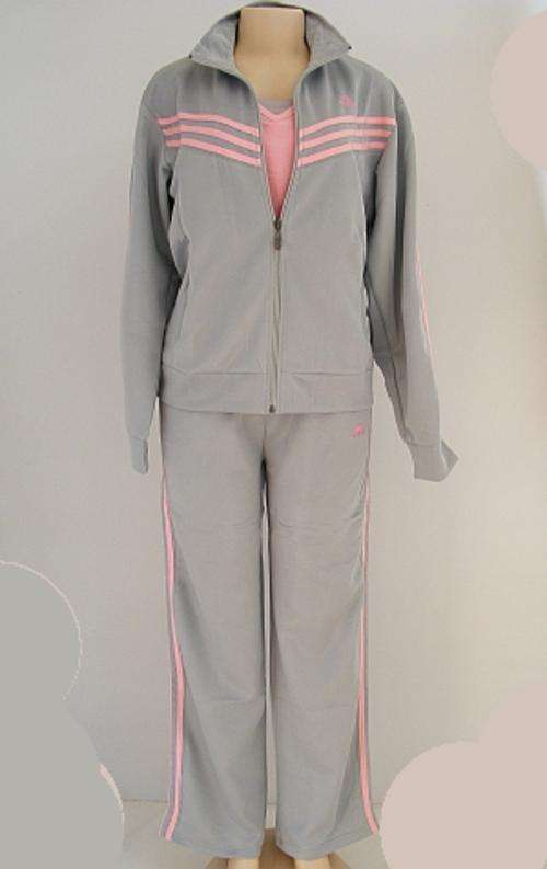 GREY AND PINK 3 PIECE ADIDAS TRACKSUIT - SIZE: XX-LARGE