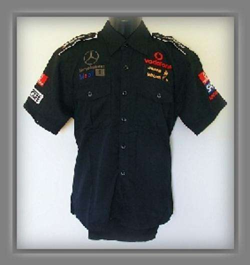 BLACK MERCEDES BENZ SHIRT - SIZE: LARGE - slim fit