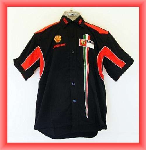 BLACK & RED FERRARI SHIRT - SIZE: X LARGE- slimfit