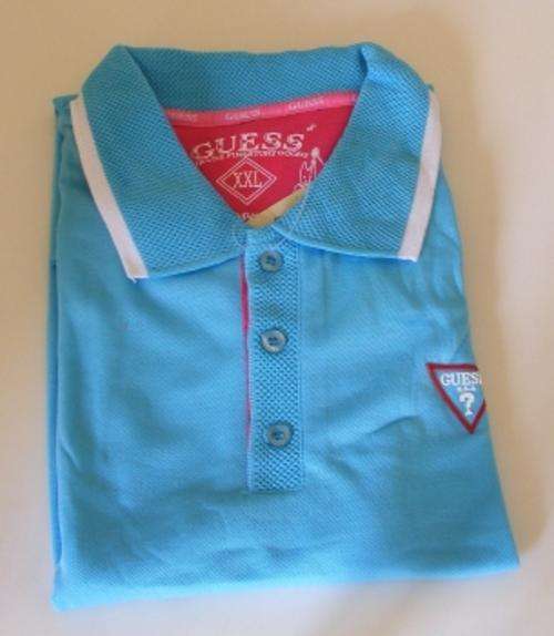 TURQUOISE GUESS GOLF SHIRT - Size:X X-LARGE (slimfit)